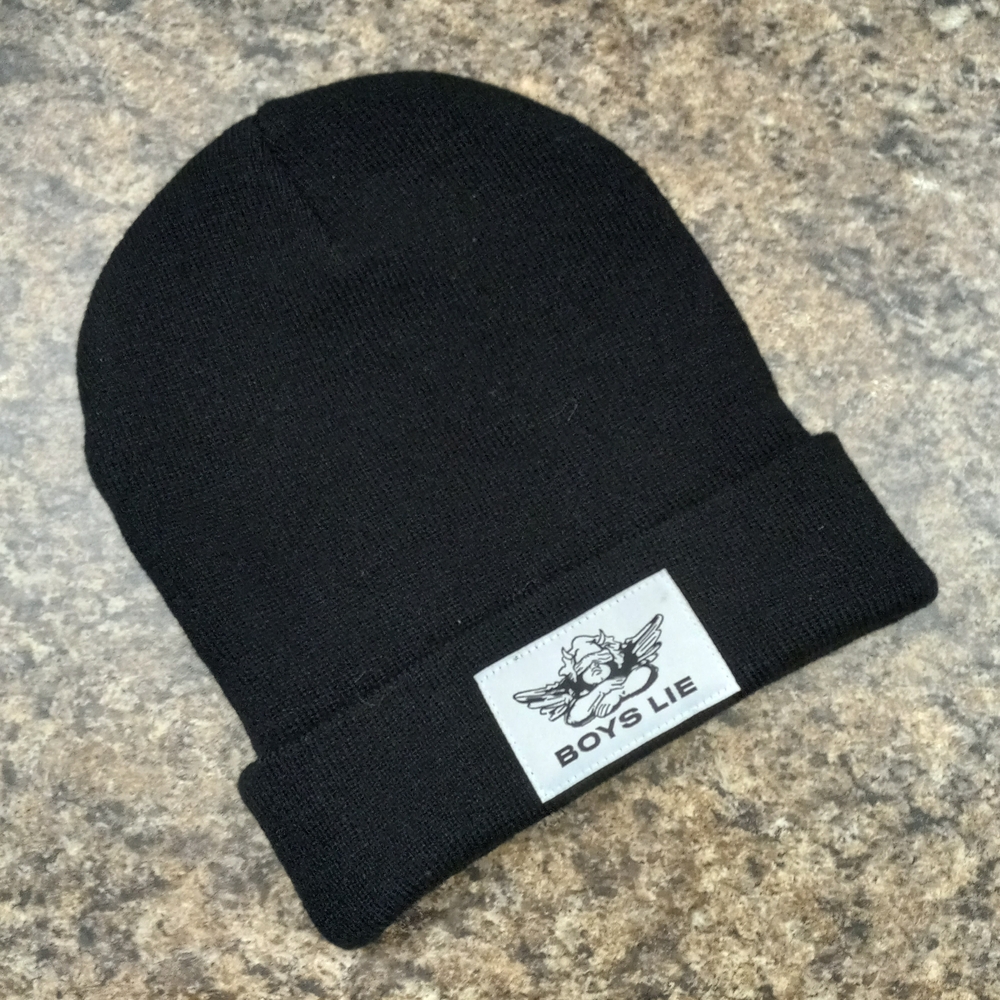 Boys Lie Classic Black Knit Hat